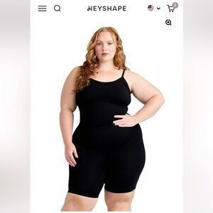 Heyshape Women's Black Shapewear Shorts Bodysuit